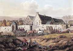 La Haye Sainte after the battle: defended by the King's German Legion at the Battle of Waterloo on 18th June 1815