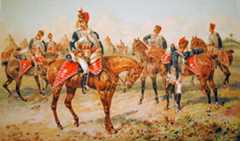 10th Prince of Wales's Own Royal Hussars: Battle of Morales de Toro on 2nd June 1813: picture by Orlando Norie