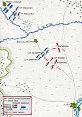 Map of the Battle of Morales de Toro on 2nd June 1813: map by John Fawkes