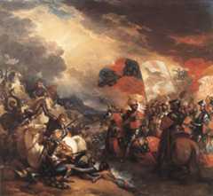 Edward III crossing the Somme before the Battle of Creçy on 26th August 1346 by Benjamin West