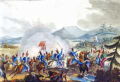 Battle of Morales de Toro on 2nd June 1813 during the Peninsular War: picture by J.J.Jenkins