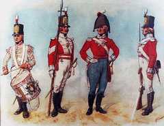 British 47th Regiment: Battle of Barossa or Chiclana fought on 5th March 1811 in the Peninsular War: picture by Richard Simkin