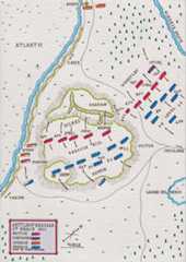 Map of the Battle of Barossa or Chiclana fought on 5th March 1811 in the Peninsular War: map by John Fawkes