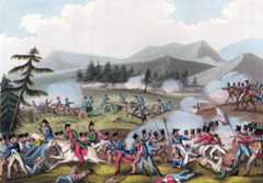 Battle of Barossa or Chiclana fought on 5th March 1811 in the Peninsular War: picture by J.J. Jenkins