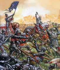 Battle of Formigny on 15th April 1450 in the Hundred Years War
