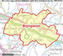 Map of Bryngwran Area