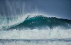Huge wave in the Atlantic Ocean.