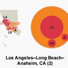 A thumbnail image icon for Largest Urbanized Areas With Selected Cities and Metro Areas