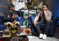 Kenny Beecham Portraits Kenny Beecham and Michael Heard, right, discuss an injured NBA player during the filming of an episode of “Numbers on the Board” at Enjoy Basketball in Oak Brook on Nov. 11, 2025. (Talia Sprague/for the Chicago Tribune)