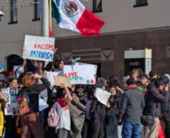 ABN-L-WALKOUT-0215-01 Students in Aurora walked out of school and gathered around Aurora City Hall on Feb. 13, 2026, to protest the Trump administration's ongoing mass deportation campaign. (R. Christian Smith/The Beacon-News)
