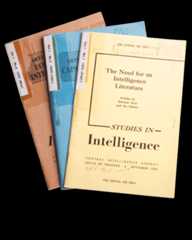 Various covers of The Studies in Intelligence publication from CIA's Center for the Study of Intelligence.
