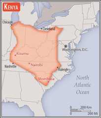 <p>five times the size of Ohio; slightly more than twice the size of Nevada</p>
