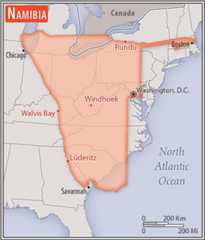 <p>almost seven times the size of Pennsylvania; slightly more than half the size of Alaska</p>