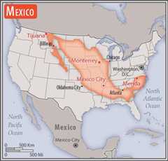 <p>slightly less than three times the size of Texas</p>