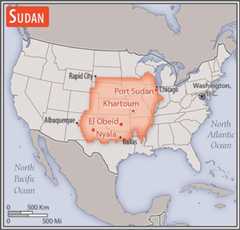 Area comparison map