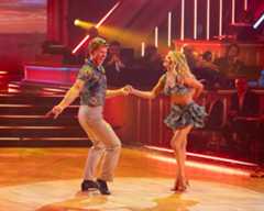 Robert Irwin, left, and Witney Carson perform on the Season 34 premiere of “Dancing with the Stars.”  (Eric McCandless/Disney/TNS)