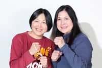 JBエンジェルス・(左から)立野記代、山崎五紀