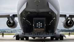 An Air Force C-17 is loaded with a “next-generation” nuclear reactor that will be flown from March Air Reserve Base near Riverside on Sunday, February 15, 2026, to Hill Air Force Base in Utah. Operation Windlord is part of the Nuclear Energy Initiative run by the Department of War and the Department of Energy. (Photo by Mindy Schauer, Orange County Register/SCNG)