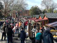 The Williamsburg Christmas Market features more than 40 vendor booths, many of which will switch out several times over the course of the market. The market is open select dates through Dec. 21 beginning Friday. (CultureFix)