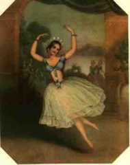 Carlotta Grisi nel balletto La Perì, litografia di J. Brandare 1844