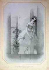 Marie Taglioni nel ruolo della Silfide, litografia di J. S. Templeton pubblicata nel 1845