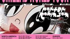 Porter Smile World Tour 2024-2025 poster dates with black/pink design.