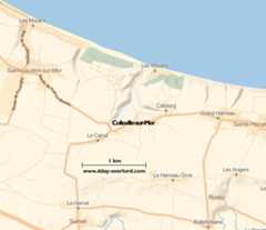 Image : carte du secteur de Colleville-sur-Mer - Bataille de Normandie en 1944