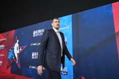NBA All-Star Game Basketball World center Nikola Jokić, of Serbia, arrives to the NBA All-Star basketball game on Sunday in Inglewood, California. (AP Photo/Jae C. Hong)