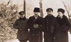 Die russische Verhandlungsdelegation mit Leo D. Trotzki, Dezember 1917