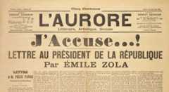 Zeitungsartikel "J'Accuse...!" von Émile Zola, 13. Januar 1898