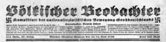 "Völkischer Beobachter" zum Tod von Albert Leo Schlageter