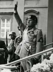 Fotografie: Benito Mussolini auf Staatsbesuch in Deutschland, 1937