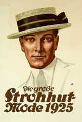 Werbeplakat für Strohhutmode, 1925