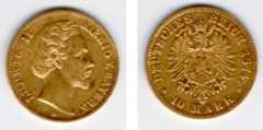 Numismatik: 10 Goldmark, 1874