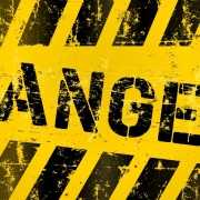 Danger Featured Yellow warning side with black text showing danger