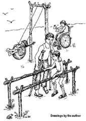 Playgrounds for all children. (Drawings by the author)