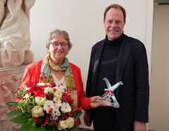 Katharina Lang wurde von Oberbürgermeister Dr. Stephan Keller bei einem Empfang im Jan-Wellem-Saal des Rathauses verabschiedet, Foto: Landeshauptstadt Düsseldorf