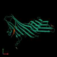 PDB entry 3l81 coloured by chain, front view.