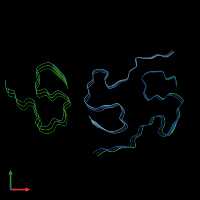 PDB entry 8kf6 coloured by chain, front view.