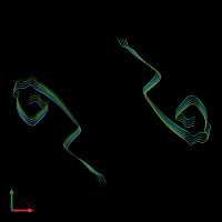 PDB entry 8owk coloured by chain, front view.