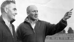 Eamonn Young, right, with Donie O’Donovan,in his coaching years.