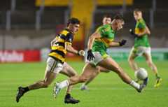 Kilmurry's Kyle Kelleher in action against Daire McMahon of Canovee. Picture: Jim Coughlan