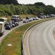 Traffic congestion on the A47