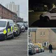 Police are still searching for the people who fled a van carrying drugs after it crashed  and exposed a cannabis factory in Tennyson Road, Lowestoft