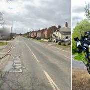 A man has been arrested on suspicion of attempted murder after ramming into a police motorcyclist in Walton Highway,  near King's Lynn