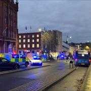 A pedestrian has been hit by a bus in Norwich