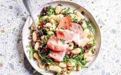 A nutritious ‘giant’ white bean, olive and raisin salad