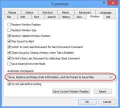 Customize Window