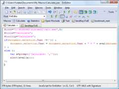 The Macros toolbar displays saved macros and icons