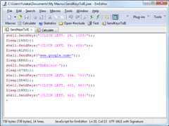 Recorded keystroke and mouse activities
